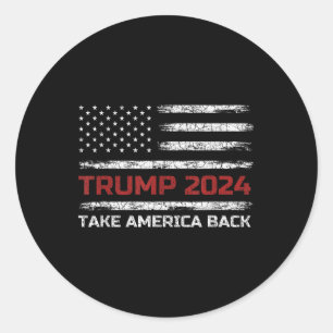 メンズトランプ2024アメリカを選挙の愛国者に取り戻す ラウンドシール