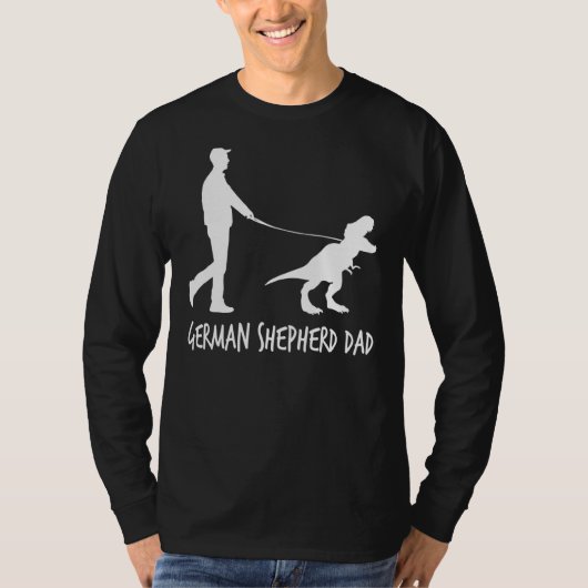 メンズドイツの羊飼いパパ恐竜Gsdの所有者Fath Tシャツ (正面)