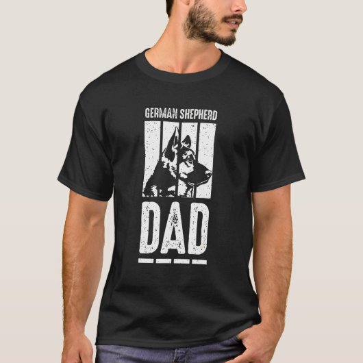 メンズドイツシェパードパパ3 Tシャツ (正面)