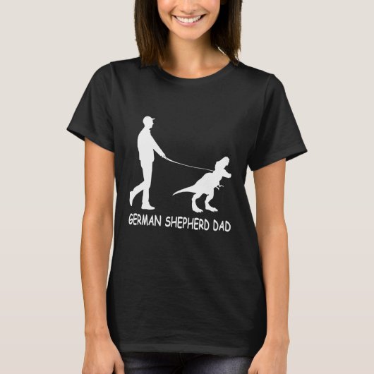 メンズドイツ羊飼いパパ恐竜Gsdの所有者 Tシャツ (正面)