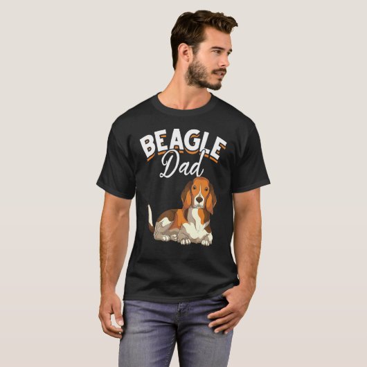 メンズドッグパパ犬のオーナーペットアニマルファーザーズデイビーグ Tシャツ (正面フル)