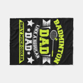 メンズドミントンパパ通常のパパだけのようなクール フリースブランケット (正面(横))