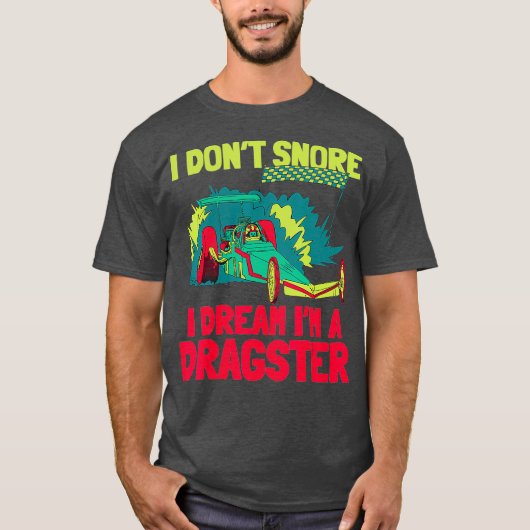 メンズドラグスタードラッグレースレーシングフューエルスノア Tシャツ (正面)