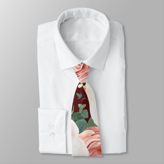 メンズドレスタイジオメトリックガーデンバラワインブルゴーニュ ネクタイ (タイ)