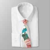 メンズドレスタイジオメトリックバラシェブロンティール(緑がかった色) ネクタイ (タイ)