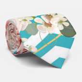 メンズドレスタイジオメトリックバラシェブロンティール(緑がかった色) ネクタイ (ロール)