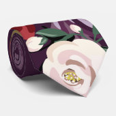 メンズドレスタイプラムパープルバラ金ゴールド幾何学的Fl ネクタイ (ロール)