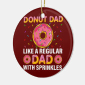 メンズドーナツパパ通常のパパドーナツ愛好家のような セラミックオーナメント (左)