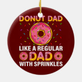 メンズドーナツパパ通常のパパドーナツ愛好家のような セラミックオーナメント (裏面)