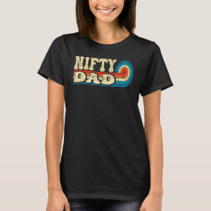 メンズニフティパパ70s美的ノスタルジア1970sレター tシャツ
