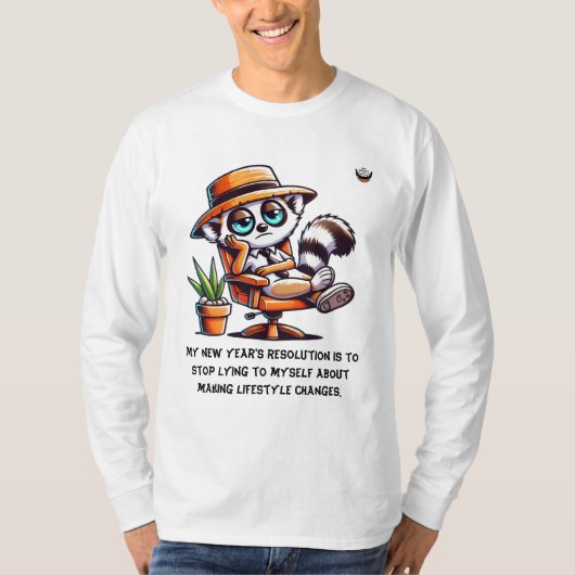 メンズニューイヤー正真正銘の解像度Tシャツ Tシャツ (正面)