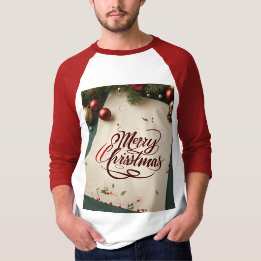 メンズニュールッククリスマスTシャツ Tシャツ (正面)