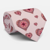 メンズネックタイハートのレイヤー ネクタイ (ロール)