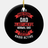 メンズハおもしろいムラジオパパファーザーズデイラジオ セラミックオーナメント (裏面)