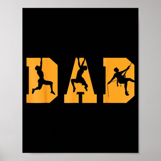 メンズハイキングパパ登山山登山H ポスター (正面)