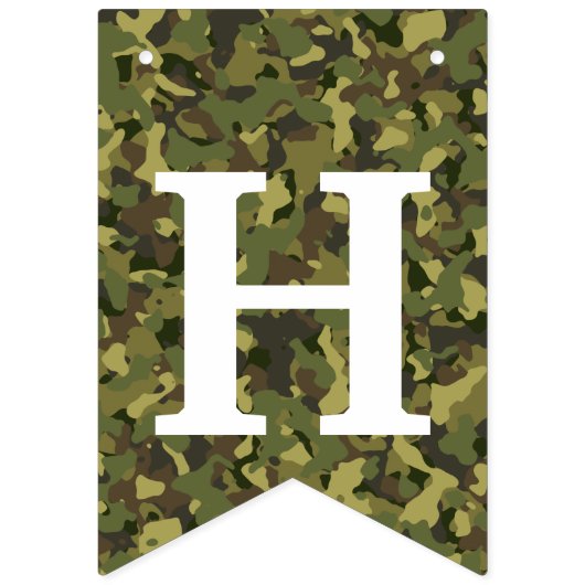 メンズハッピーバースデービッグディア狩り迷彩 バンティングフラッグ (第2の旗)