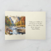 メンズハッピーバースデーボブキャット自然グリーティングカード カード