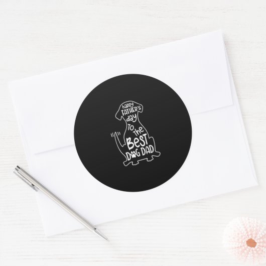 メンズハッピーファーザーズ独身のデイトゥドッグパパ恋人 ラウンドシール (封筒)