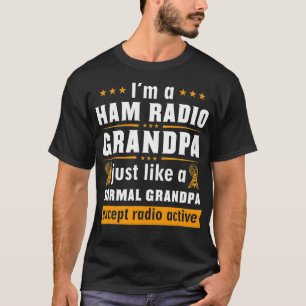 メンズハムラジオオペレーターホビイスト受信おもしろい機 Tシャツ