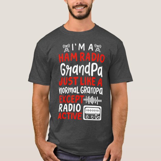 メンズハム無線操縦士ホビイスト受信機 Tシャツ (正面)