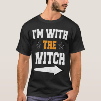 メンズハロウィンTシャツ 魔法使いといっしょだなんて面白い Tシャツ