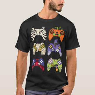メンズハロウィーンスケルトンゾンビゲームコントローラM Tシャツ