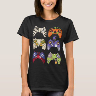 メンズハロウィーンスケルトンゾンビゲームコントローラM Tシャツ