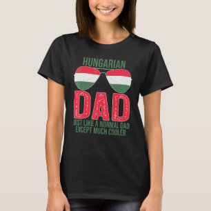 メンズハンガリーヴィンテージパパハンガリー国旗のサングラス Tシャツ