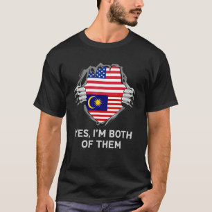 メンズハーフアメリカハーフアメリカハーフマレーシアUSAマレーシアFla Tシャツ