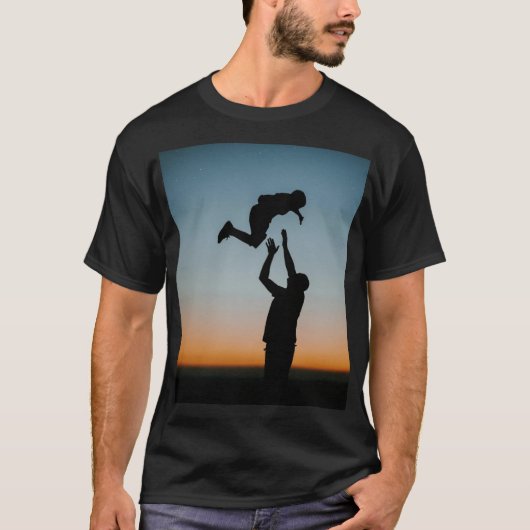 メンズハーフスリーブTシャツ父の日デザイン Tシャツ (正面)