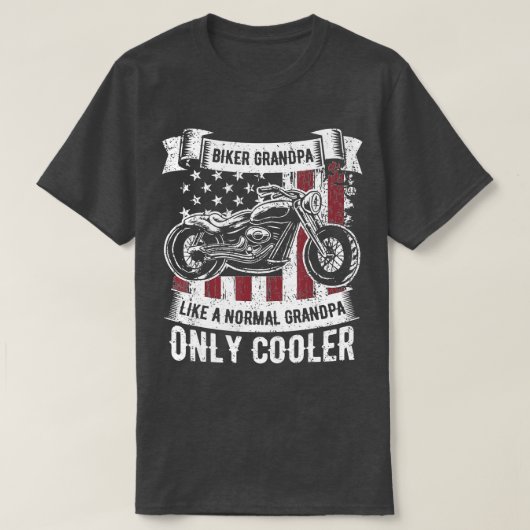 メンズバイクもしくは自転車に乗る人グランドパライドモーターサイクルバイク値リスト Tシャツ (デザイン正面)