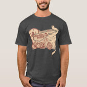 メンズバイクグランジTシャツ Tシャツ (正面)