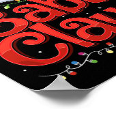 メンズバクールバクロースとサンタハットクリスマスライフ ポスター (角)