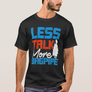 メンズバグパイププレイヤーレストークより多くのバグパイプスコットランド Tシャツ