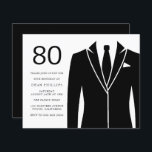 メンズバジェット80バースデーパーティ招待状<br><div class="desc">Mens予算80番目のバースデーパーティ招待状標準的な招待よりも安い代替案。</div>
