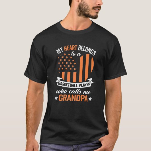 メンズバスケットボールグランパ Tシャツ (正面)