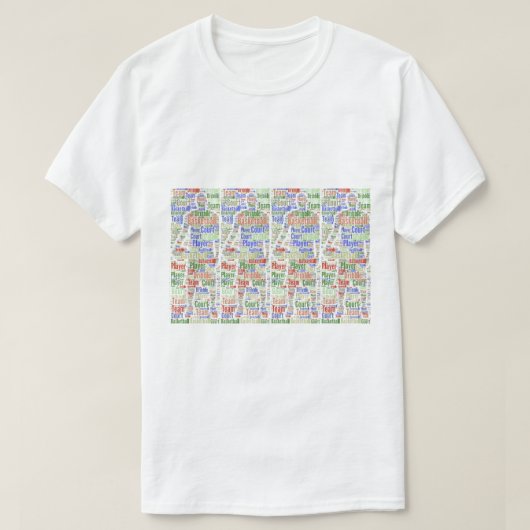 メンズバスケットボールプレーヤーグラフィック数々のスポーツカラー Tシャツ (デザイン正面)