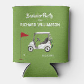 メンズバチュラーパーティゴルフテーマ名日付 缶クーラー (正面)