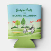 メンズバチュラーパーティゴルフテーマ名日付 缶クーラー (裏面)