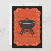 メンズバックヤード誕生日BBQパーティーブ素朴ラック 招待状 (裏面)