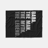 メンズババザマンザマイチザ伝説のおじいちゃん フリースブランケット (正面(横))