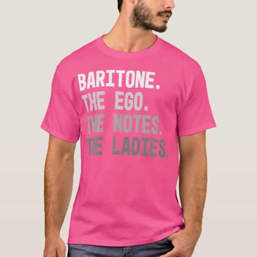 メンズバリトン女の人々に気づかれるエゴ Tシャツ (正面)