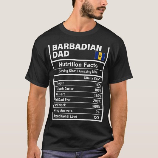 メンズバルバドスパパ栄養事実父の日Na Tシャツ (正面)