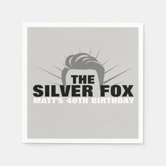 メンズバースデーパーティーカクテルナプキン スタンダードカクテルナプキン (正面)