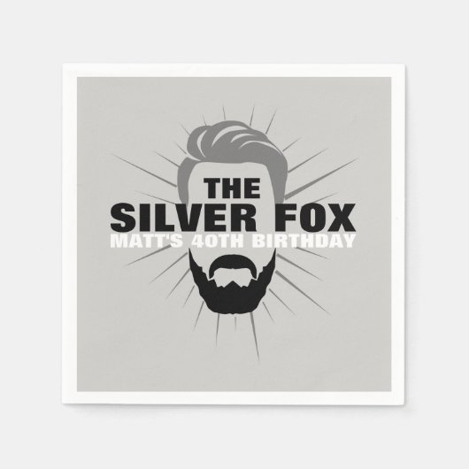メンズバースデーパーティーカクテルナプキン スタンダードカクテルナプキン (正面)