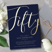 メンズバースデーパーティーフォイル招待状 箔招待状