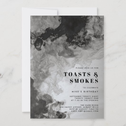 メンズバースデーパーティー 招待状 (正面)