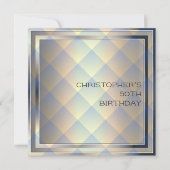 メンズバースデー頭が切れるタパーティーコンテンポラリーデザイン 招待状 (正面)