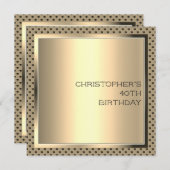 メンズバースデー頭が切れるタパーティーコンテンポラリーデザイン 招待状 (正面/裏面)