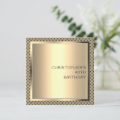 メンズバースデー頭が切れるタパーティーコンテンポラリーデザイン 招待状 (スタンド正面)